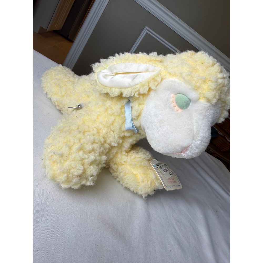 Eden Toys Mary Had a Little Lamb Yellow Sherpa Musical Wind Up Plush NWT 00619